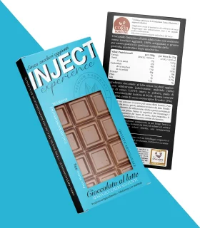 Tavoletta di Cioccolato al Latte senza zuccheri aggiunti (90g) INJECT NUTRITION