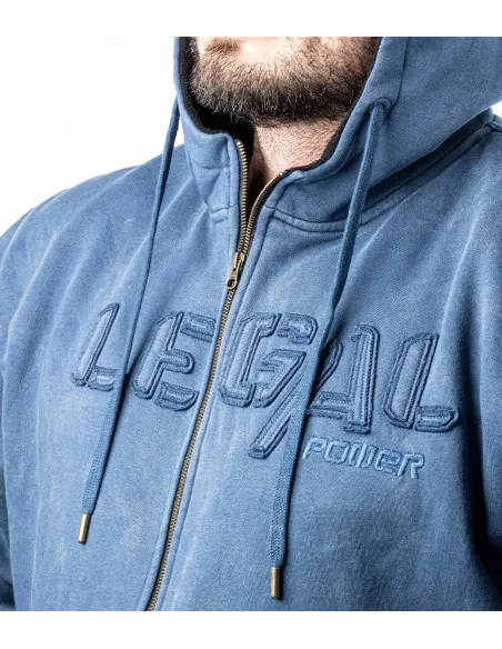 Heavy Devils Hoodie "Stonewashed" Blue 4016-864/760 LEGAL POWER