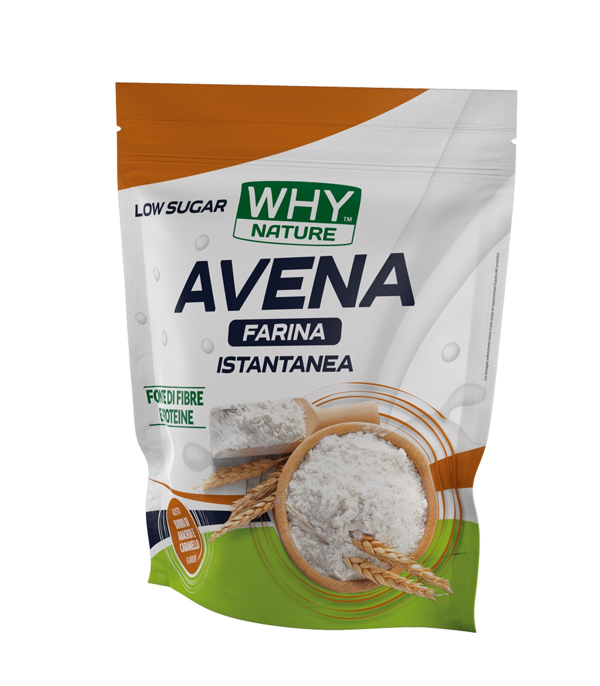 Farina di Avena Istantanea (1kg) WHY NATURE Gusto Burro d'arachidi e  Caramello