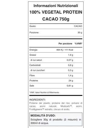 100% VEGETAL PROTEIN (750g)