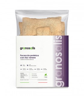 Focaccia Proteica con Riso Venere (200g) GRANOSALIS