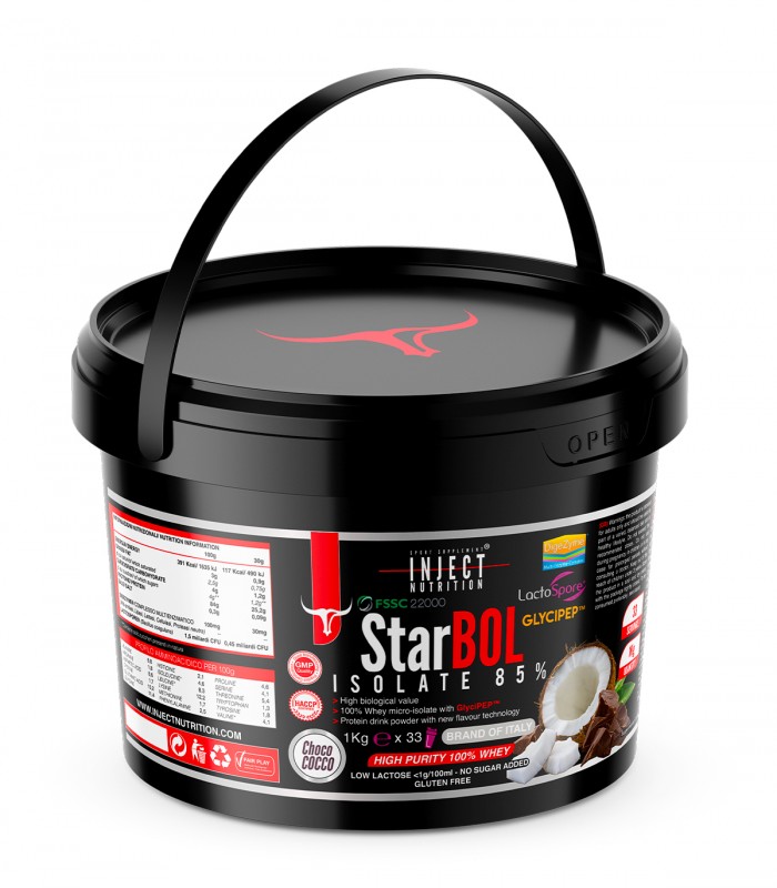 STARBOL WHEY ISOLATE (1kg) INJECT NUTRITION proteine isolate