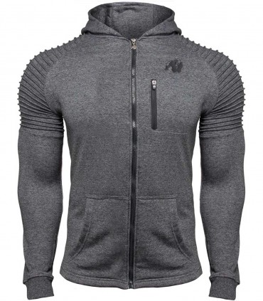 Delta Zipped Hoodie Gray GORILLA WEAR - Felpe con Zip