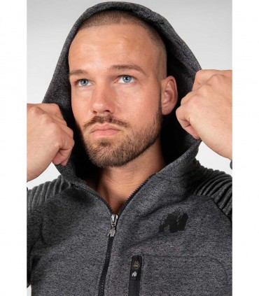 Delta Zipped Hoodie Gray GORILLA WEAR - Felpe con Zip