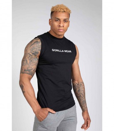 Sorrento Sleeveless T-Shirt Black GORILLA WEAR - Maglietta smanicata