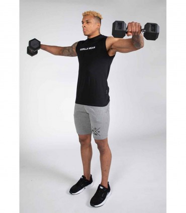 Sorrento Sleeveless T-Shirt Black GORILLA WEAR - Maglietta smanicata