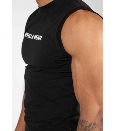Sorrento Sleeveless T-Shirt Black GORILLA WEAR - Maglietta smanicata