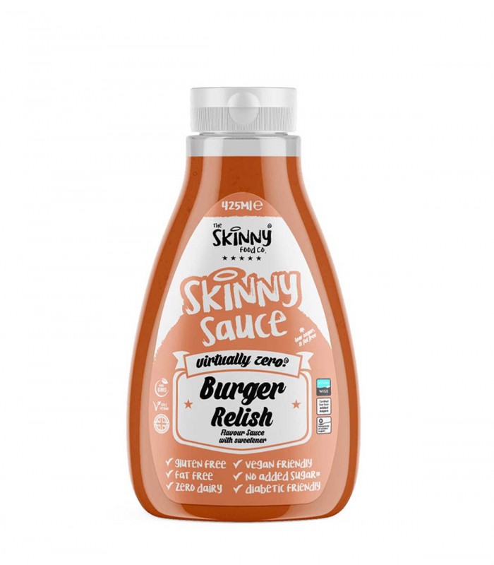 Skinny Sauce Burger Relish (425ml) SKINNY FOOD - Salsa 0% KCAL