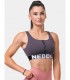 Smart Zip Front Sports Bra Brown NEBBIA