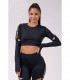 Honey Bunny Crop Top Black NEBBIA