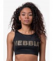 Gold Mesh Mini Top Black NEBBIA