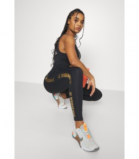Leggings Gold Nebbia Print Black NEBBIA